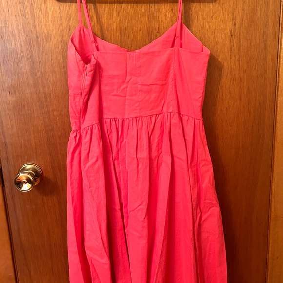 Le Château Coral Pink Linen Blend Dress – Size M - Picture 2 of 4